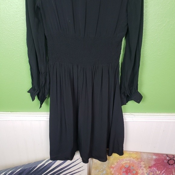 Women's NWT Black Short Viscose Dress By Timo size Medium - Picture 9 of 13